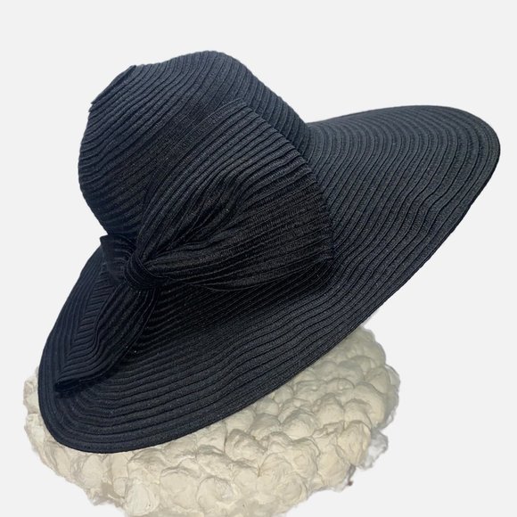 Scala Pronto Black Wide Brim Sun Hat One Size Fits Most main image 5